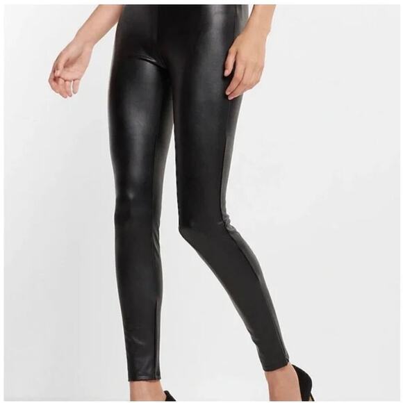 Express High Waisted Faux Leather Leggings Size S black - Picture 1 of 8